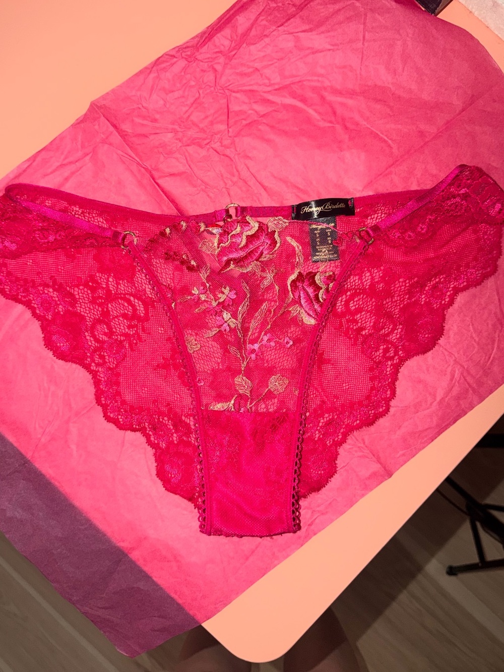 Honey Birdette Whitney Panty in Love - S